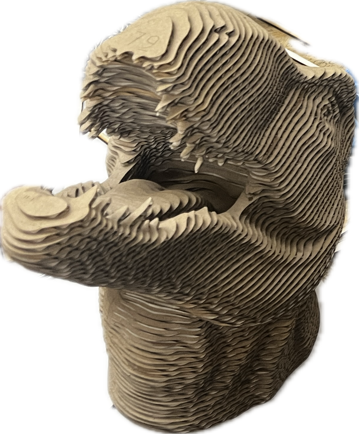 3D-Puzzle T-Rex Kopf 60cm aus Pappe
