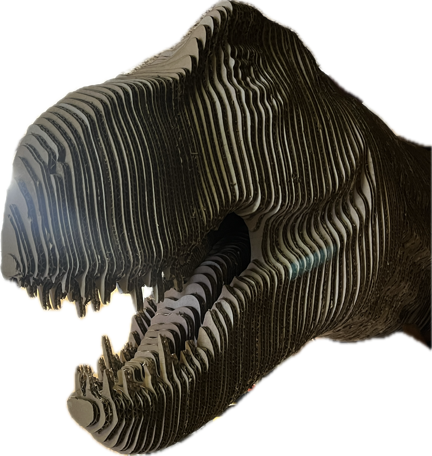 3D-Puzzle T-Rex Kopf 60cm aus Pappe
