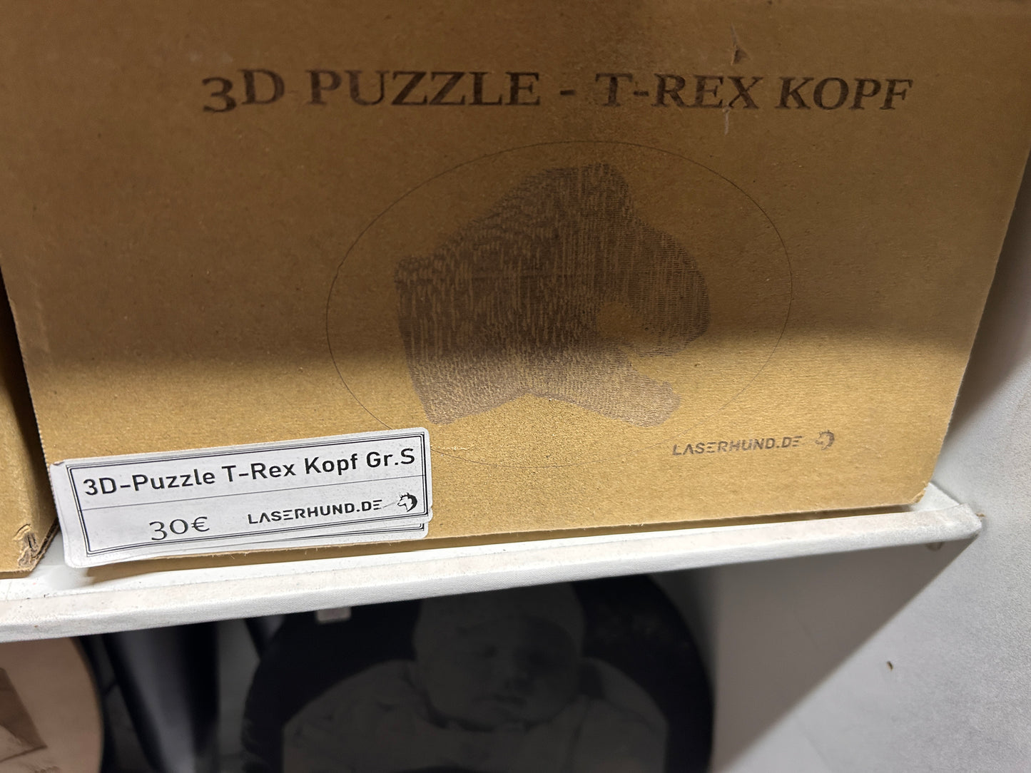 3D-Puzzle T-Rex Kopf 25cm aus Pappe