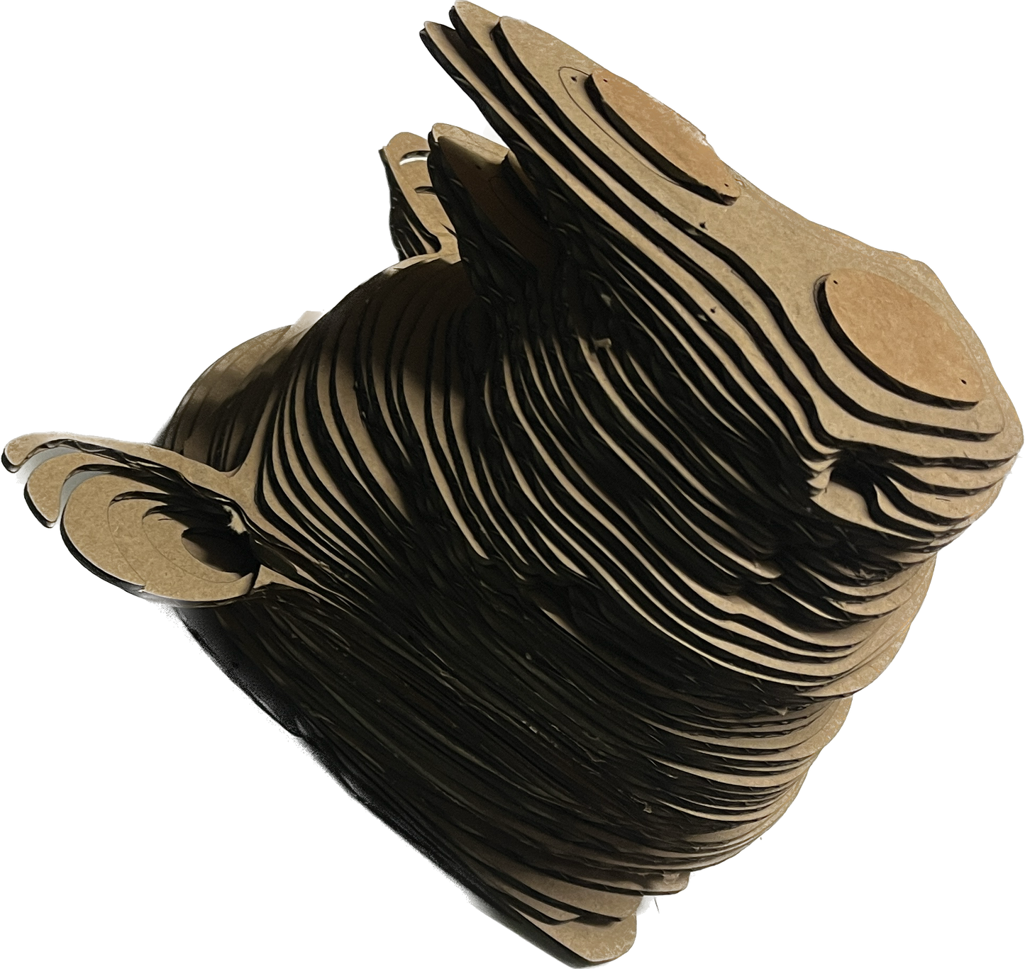 3D-Puzzle Nashornkopf 30cm aus Pappe